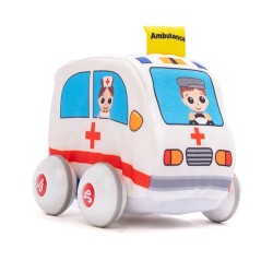 Jollybaby Soft Pull Back Car Ambulance Jollybaby Soft Pull Back Car Ambulance