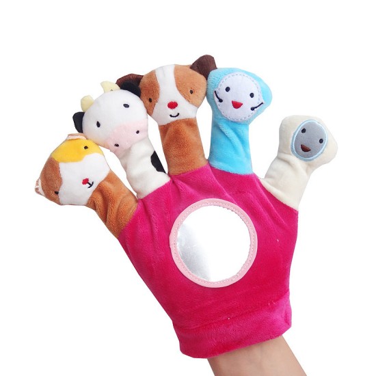 Animal Finger Mitt - Pink