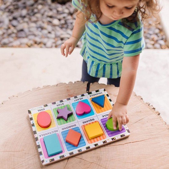  Melissa & Doug Shapes Wooden Chunky Puzzle