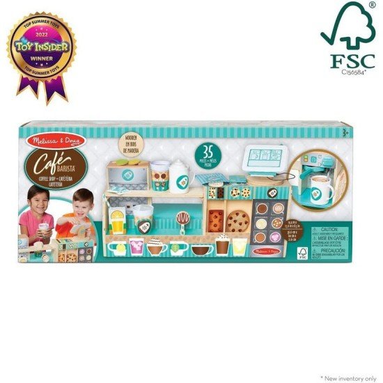 Melissa & Doug Wooden Café Barista Coffee Shop