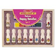Melissa & Doug Deluxe Happy Handles Wooden Stamp Set Melissa & Doug Deluxe Happy Handles Wooden Stamp Set