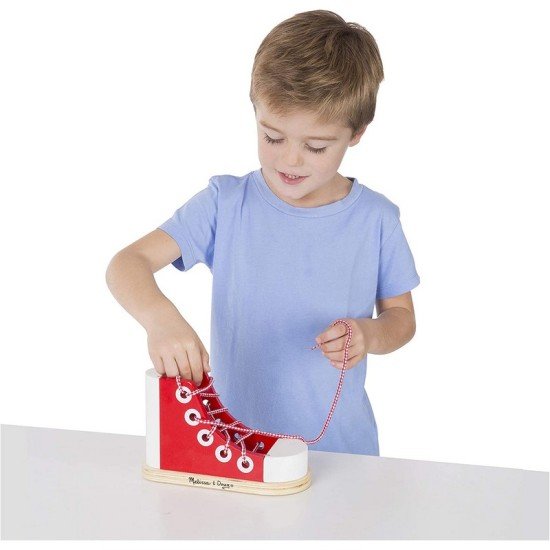 Melissa & Doug Deluxe Wood Lacing Shoe