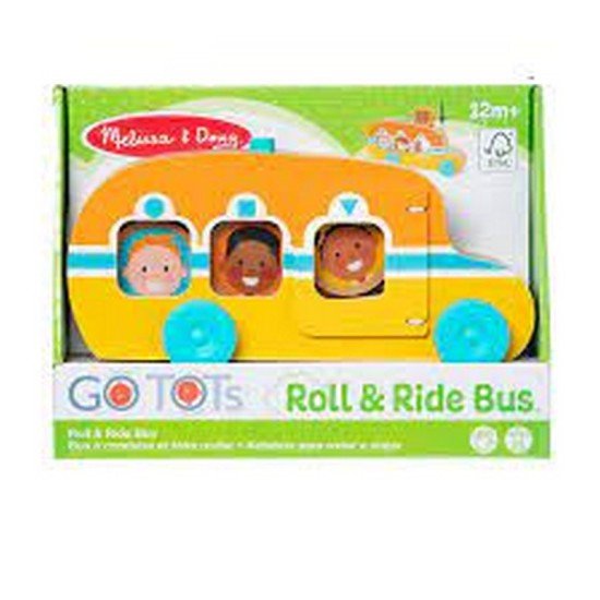 Melissa & Doug GO TOTs Wooden Roll & Ride Bus