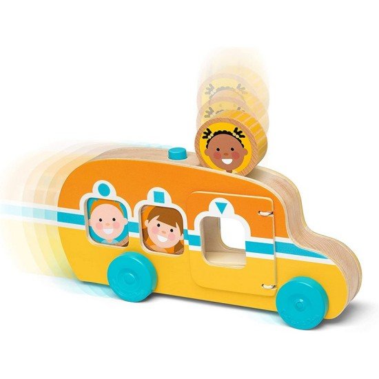 Melissa & Doug GO TOTs Wooden Roll & Ride Bus