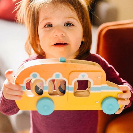 Melissa & Doug GO TOTs Wooden Roll & Ride Bus