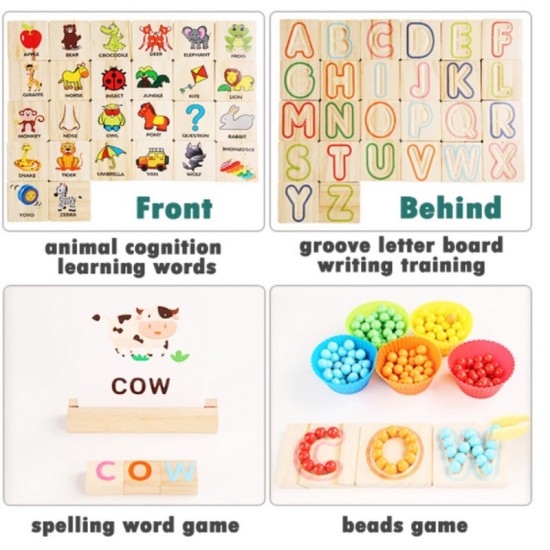 Montessori Letter Pairing Clip Ball Game 