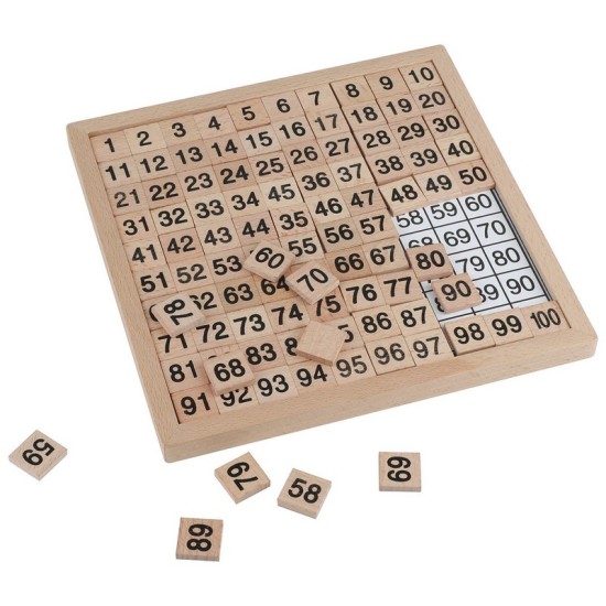 Wooden Hundred Learning Board