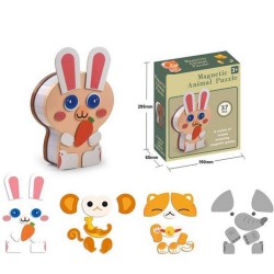 Magnetic Animal Puzzle - Bunny Magnetic Animal Puzzle - Bunny