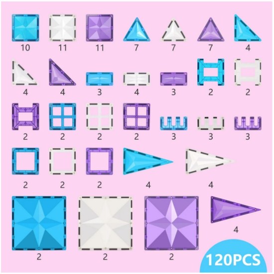 Magnetic Star Tiles – Ice Set 120pcs