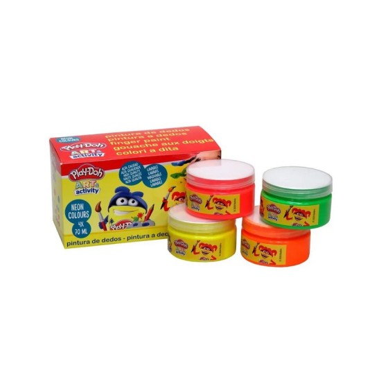 Play Doh 4 Colors Neon Finger Paint 70 ml