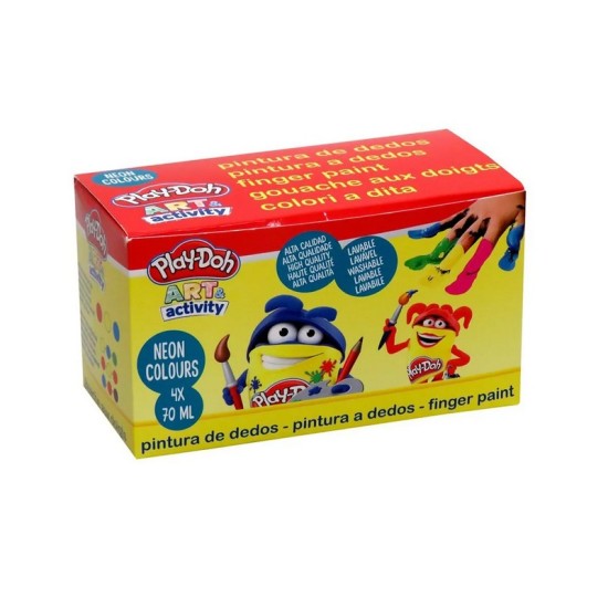 Play Doh 4 Colors Neon Finger Paint 70 ml