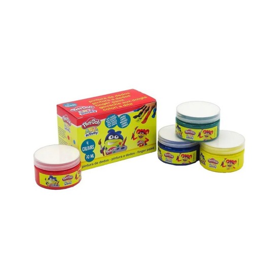 Play Doh 4 Color Finger Paint 70 ml