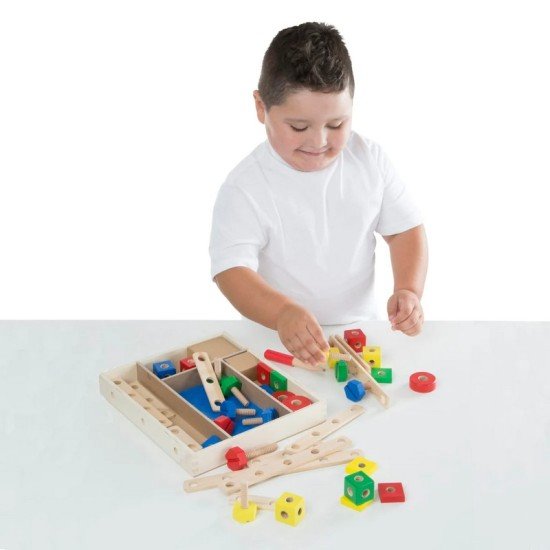 Melissa & Doug Construction Building Set in a Box (48 pcs)