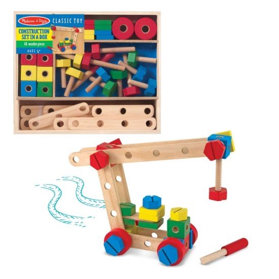 Melissa & Doug Construction Building Set in a Box (48 pcs)