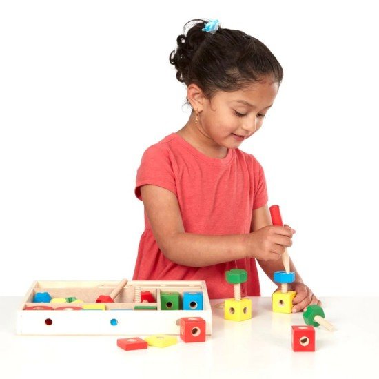 Melissa & Doug Construction Building Set in a Box (48 pcs)