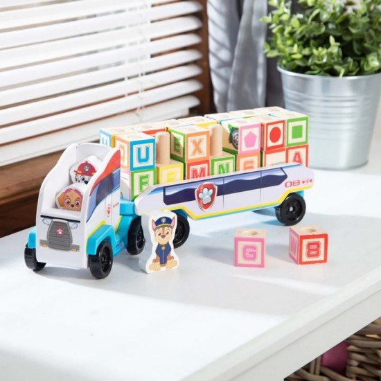 Melissa & Doug PAW Patrol Wooden ABC Block Truck (33 Pieces) 