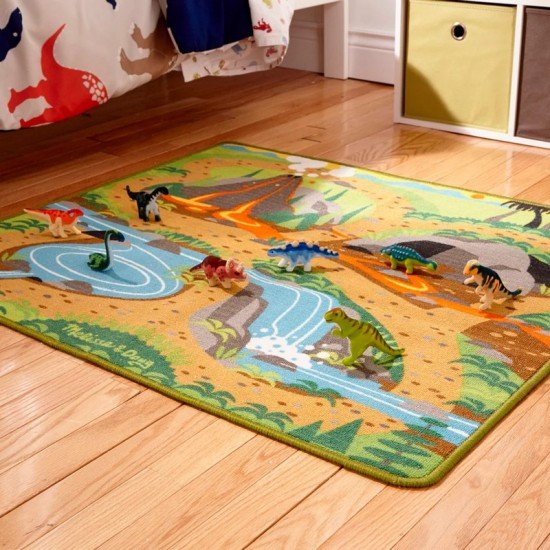 Melissa & Doug Prehistoric Playground Dinosaur Rug