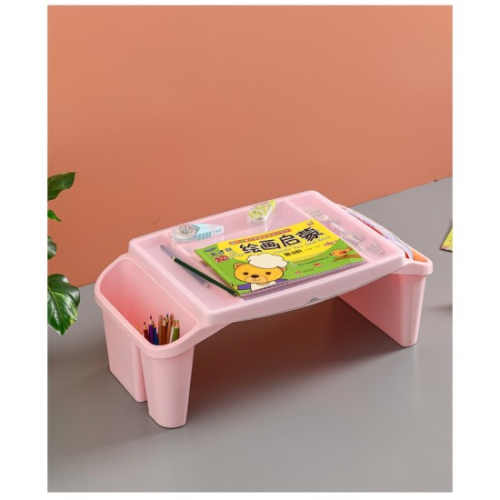 Plastic Study Table with Storage - Pink