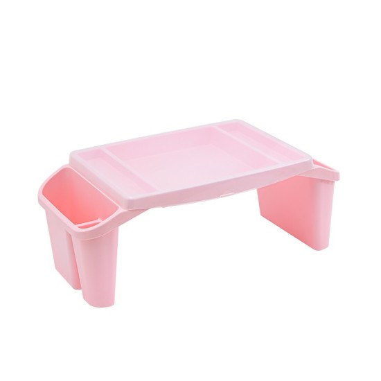 Plastic Study Table with Storage - Pink