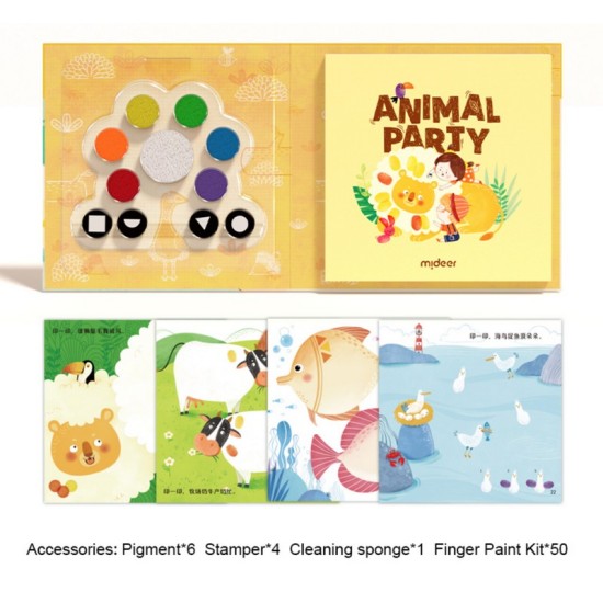 Mideer Creative Finger Paint Kit - Animal Party