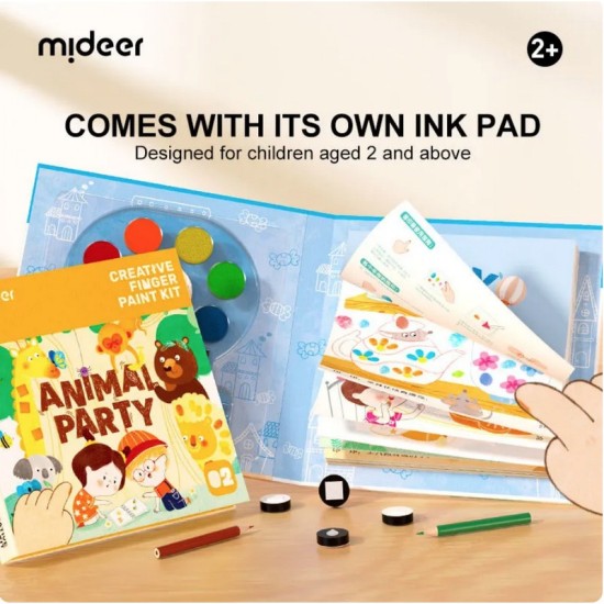 Mideer Creative Finger Paint Kit - Animal Party