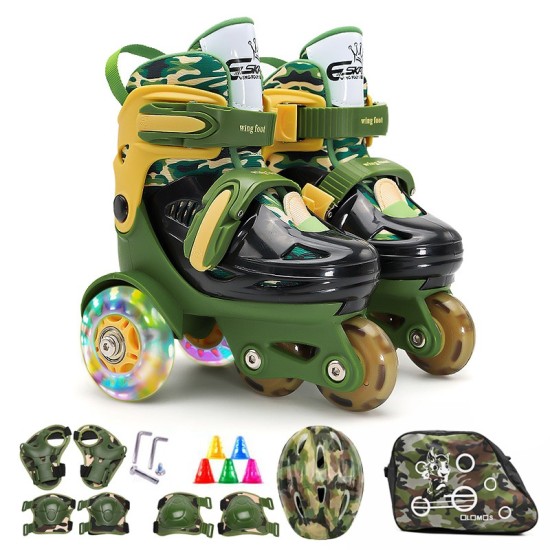 Roller Skate Boy - Army Green Medium 