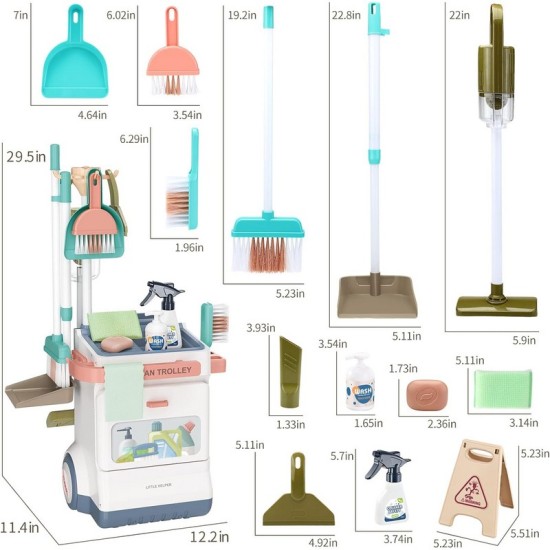 Pretend Cleaning Trolley