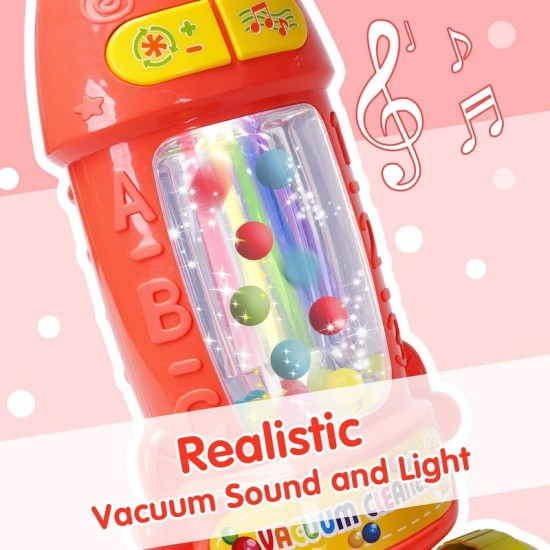 Vacuum Cleaner with Light & Sound - Red