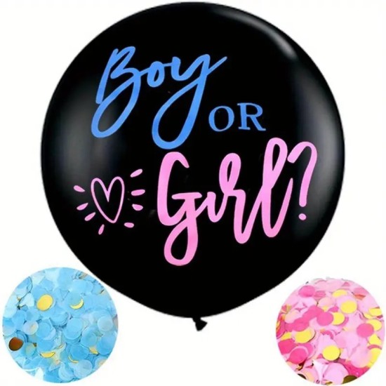 Round Gender Revealing Balloon Combination Decoration, Party Decor, Party Supplies