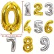 1pc, 81.28 Cm Golden Number Foil Balloons, Number Balloons