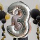 1pc, 81.28 Cm Golden Number Foil Balloons, Number Balloons