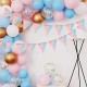 Gender Reveal Party Balloon Pull Flag Decor Set - Celebrate Your Gender with Festive Balloons and Fun Flag Decorations