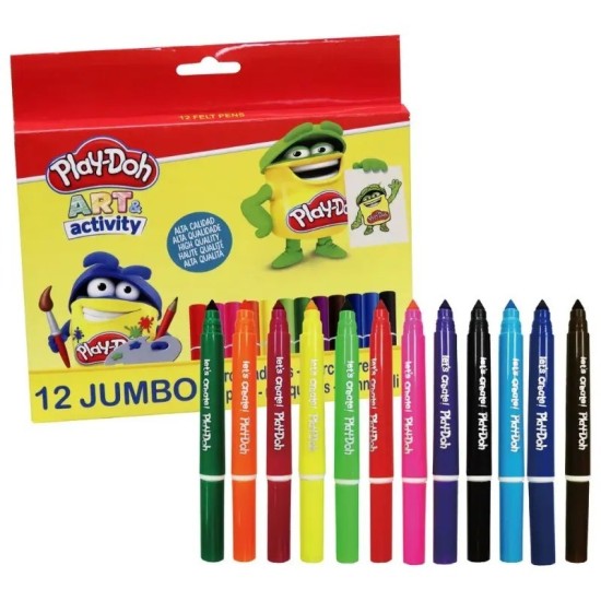 Play-Doh Jumbo Felt-Tip Pen 8MM - 12 Colors