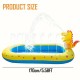 Inflatable Sprinkler Pool for Kids, Cute Dinosaur Kiddie Pool, 3-in-1 