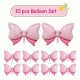 10pcs Bow Balloons Mouse Theme Party Decoration Bow Foil Balloons Giant Bow Balloons For Wedding Bridal Shower Gender Reveal Balloons Birthday Party Decorations Supplies, 2 Sizes Balloons