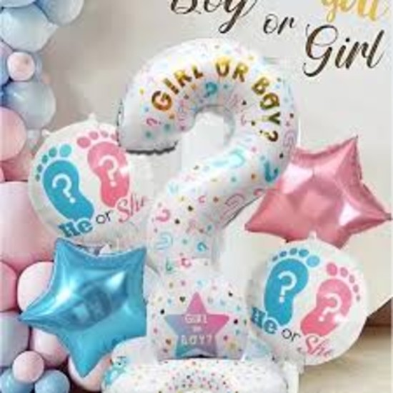 Set, Gender Reveal Party Decoration Balloons, Boy Or Girl Party Decor,