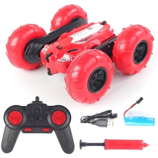 STUNT CAR WITH AIR PUMP-RED