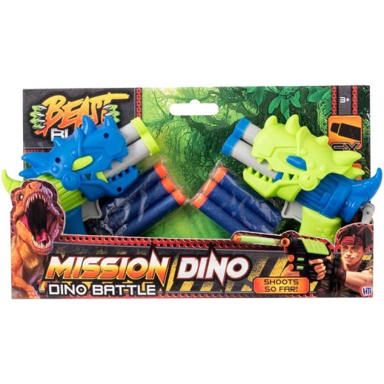 Dino Battle Dart Guns - Assorted