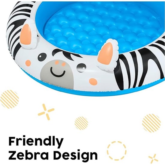 BESTWAY-38" X H26"/Φ97CM X H66CM SAFARI SUN SHADED BABY POOL (Contents:1 pool, repair patch) Age 2+