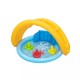 BESTWAY45" X 35" X 30"/1.15M X 89CM X 76CM LIL' SEASHAPES BABY POOL (Contents:1 pool,3 rings,1 sun shade, repair patch.) Age 6M+