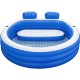 BESTWAY7'7" X 7'2" X 31"/2.31M X 2.19M X 79CM SPLASH PARADISE FAMILY POOL (Contents:1 pool,repair patch.) Age 6+