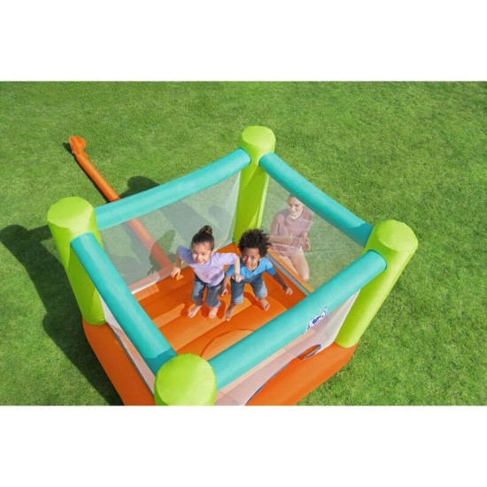 BESTWAY6'4" X 5'9" X 5'7"/1.94M X 1.75M X 1.70M JUMP AND SOAR BOUNCER (Contents:1 bouncer, 1 blower, 1 repair kit (multiple assorted patches), 1 storage bag,8 bouncer stakes.) Age 3+