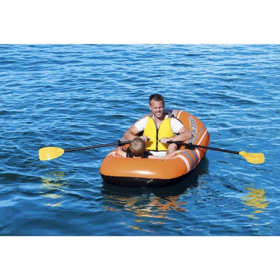 BESTWAY 6'5" X 42"/1.96M X 106CM KONDOR ELITE 2000 RAFT SET (1 boat,1 pair of oars,1 foot pump,repair patch)