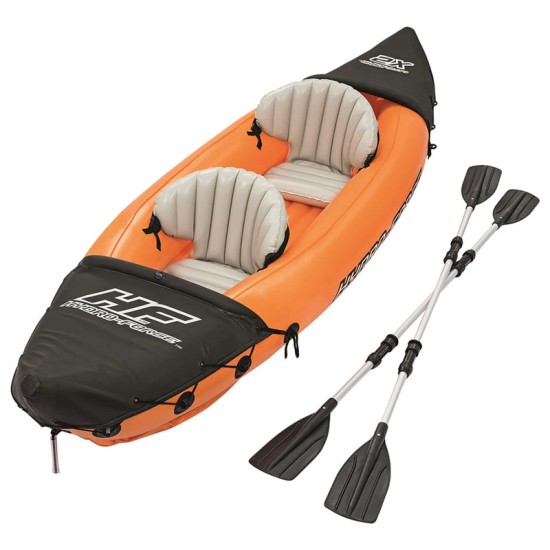 BESTWAY10'6" X 39"/3.21M X 1.00M RAPID X2 KAYAK (Contents:1 boat, 2 paddles,1 hand pump,2 fins, 1 carry bag,repair patch)