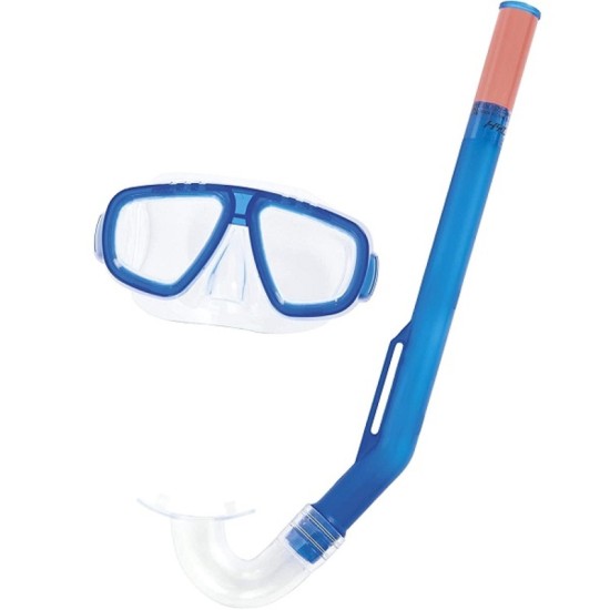 BESTWAY AQUA CHAMP ESSENTIAL SNORKEL MASK (Contents:one mask, one snorkel, 2 assorted colors) Age 3+