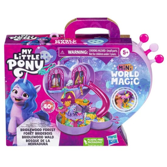 My Little Pony Mini World Magic Compact Creation Bridlewood Forest Toy - Portable Playset and Izzy Moonbow, Kids Age 5+