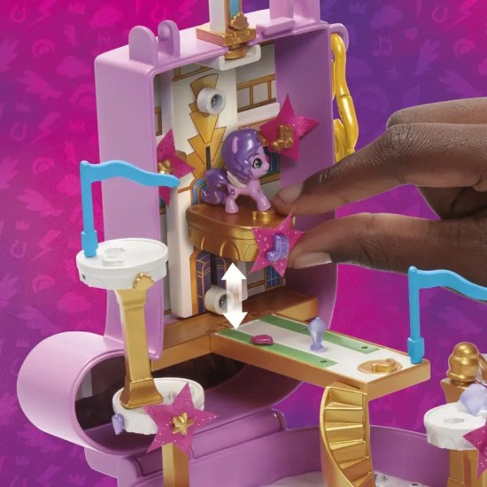 My Little Pony Mini World Magic Compact Creation Zephyr Heights Toy - Portable Playset, Pipp Petals Pony, Kids Ages 5+