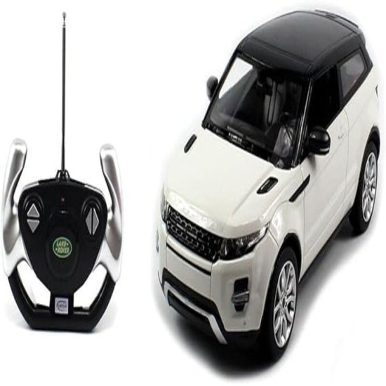 RASTAR Authorized 1:14 Land Rover Range Rover Evoque RC Toy Car with LED Lights (White)