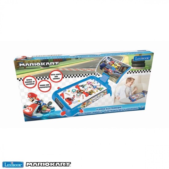 Mario Kart table electronic pinball, action and reflex game for children and familiy