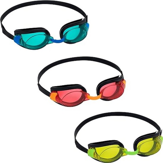 BESTWAY AQUA BURST ESSENTIAL 3-PACK GOGGLES (Contents:three pairs of goggles, 3 assorted colors) 